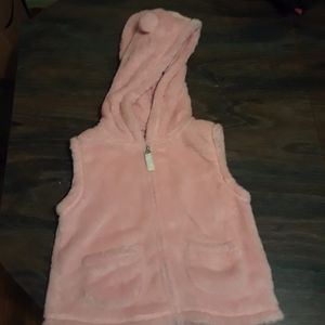 Carter's pink fuzzy jacket short sleeve